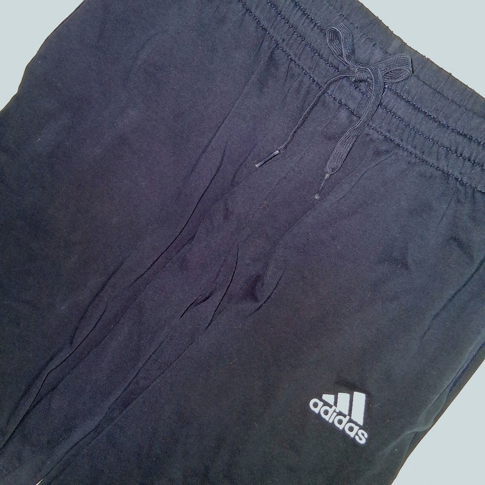 Adidas Men's Black Joggers Sweatpants Athletic Casual Comfort‎ Fit Elastic Waist